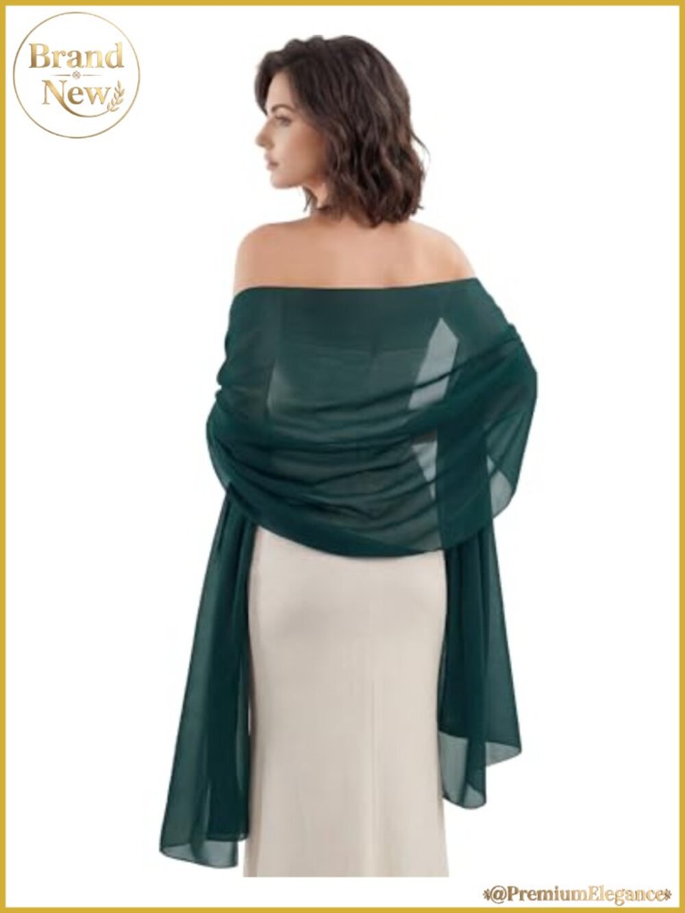 Chiffon Shawl Wrap for Evening Dresses Wedding Formal Sheer